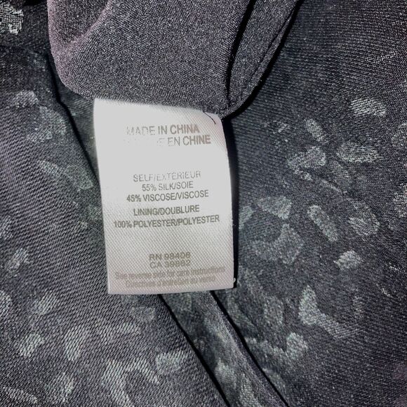 THEORY sz 10 Black Silk Viscose Burnt Out Sleeveless Dress Flowy Lined Devore - Picture 7 of 7